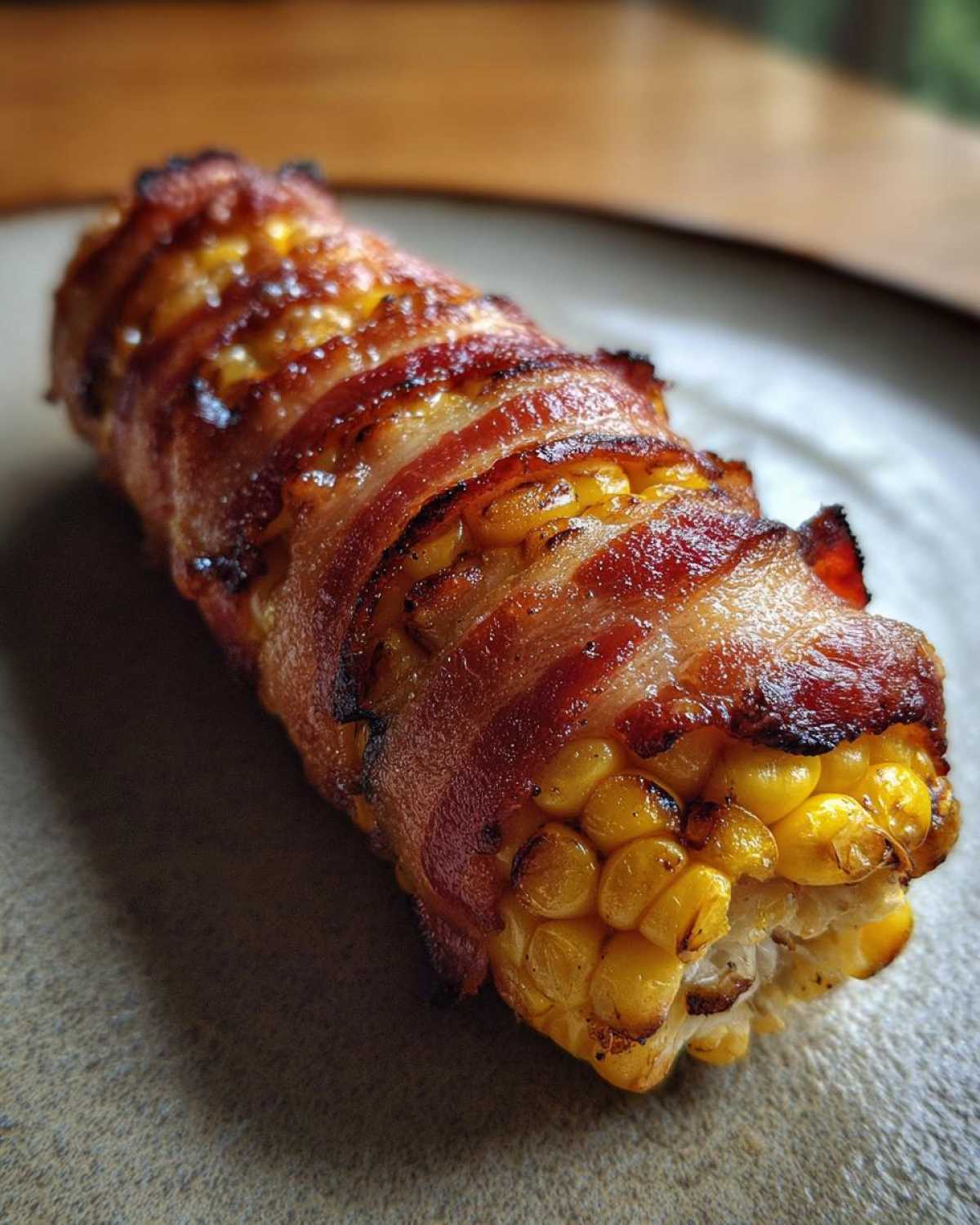 Bacon-Wrapped Grilled Corn on the Cob - detail 2
