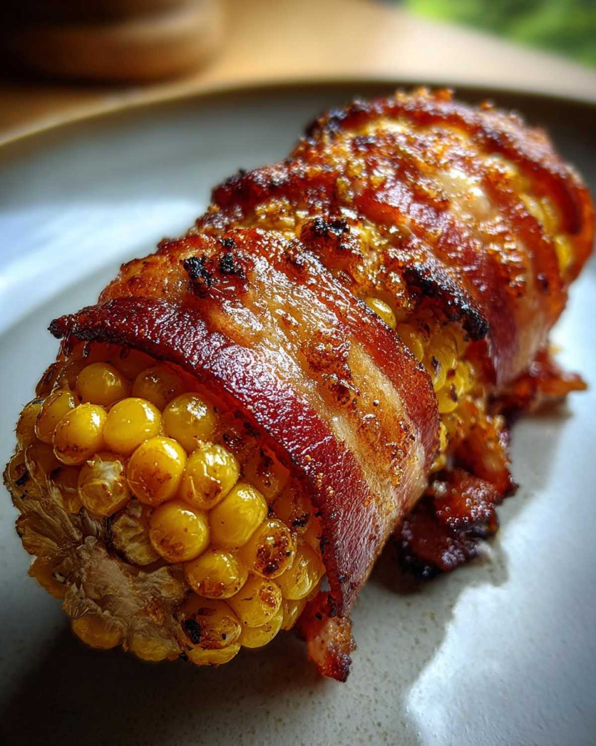 Bacon-Wrapped Grilled Corn on the Cob - detail 3
