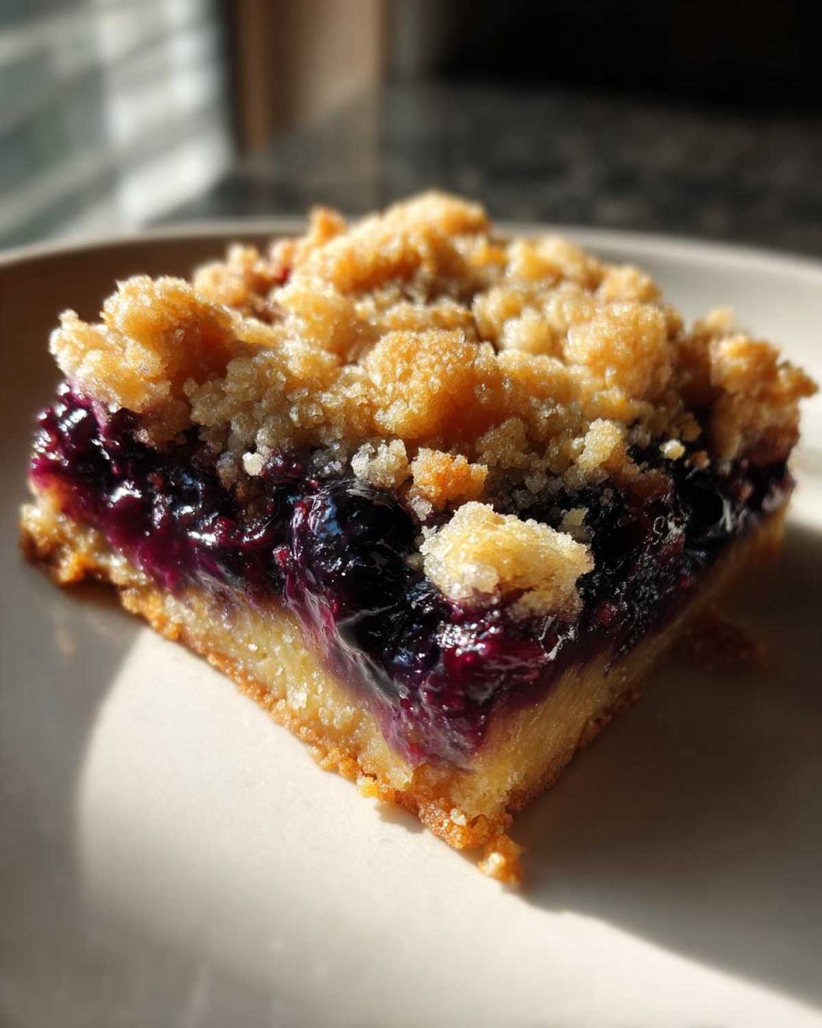Blueberry Crumble Bars (Fresh Blueberry Dessert) - detail 1