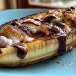 Campfire Banana S’mores Boats (Grilled Banana Dessert)