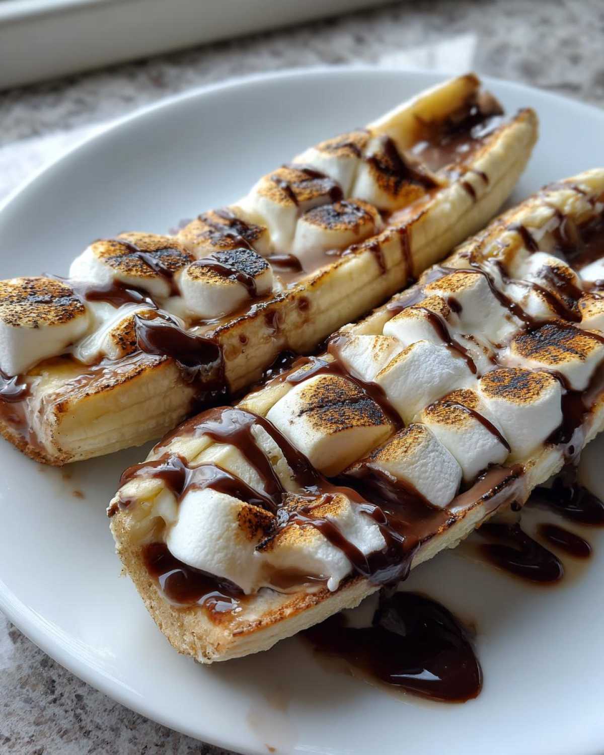 Campfire Banana S’mores Boats (Grilled Banana Dessert) - detail 1