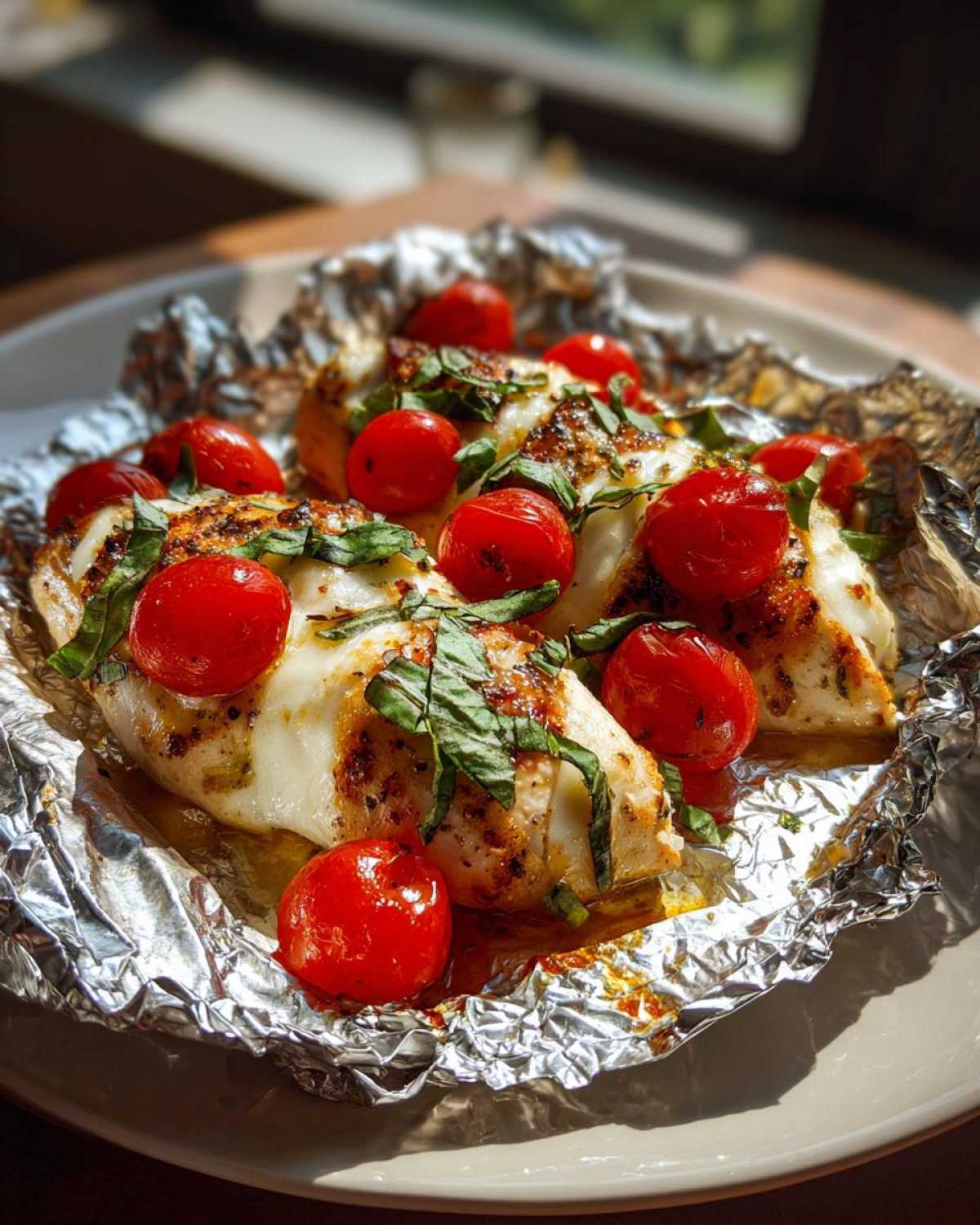 Caprese Chicken Foil Packets (Low-Carb Dinner) - detail 1