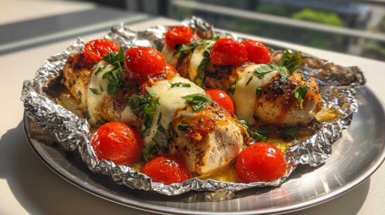 Caprese Chicken Foil Packets (Low-Carb Dinner)