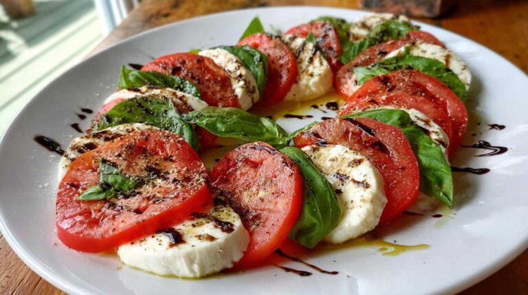 Caprese Salad with Mozzarella & Basil (Easy Summer Salad)