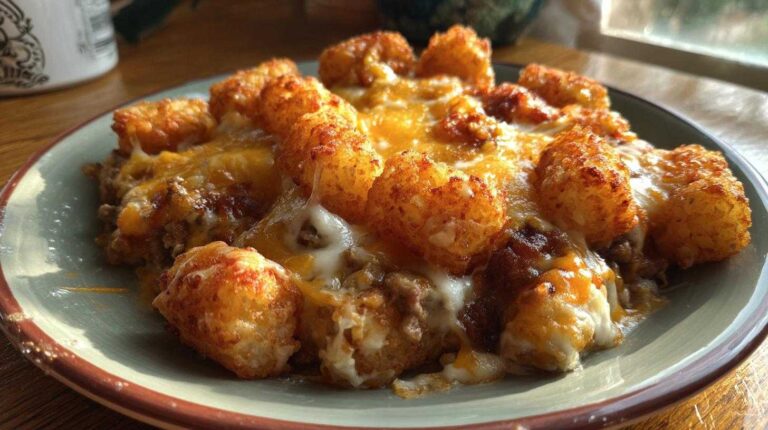 Cheesy Tater Tot Casserole (Kid-Friendly Dinner)