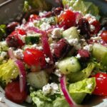 Classic Greek Salad with Homemade Dressing