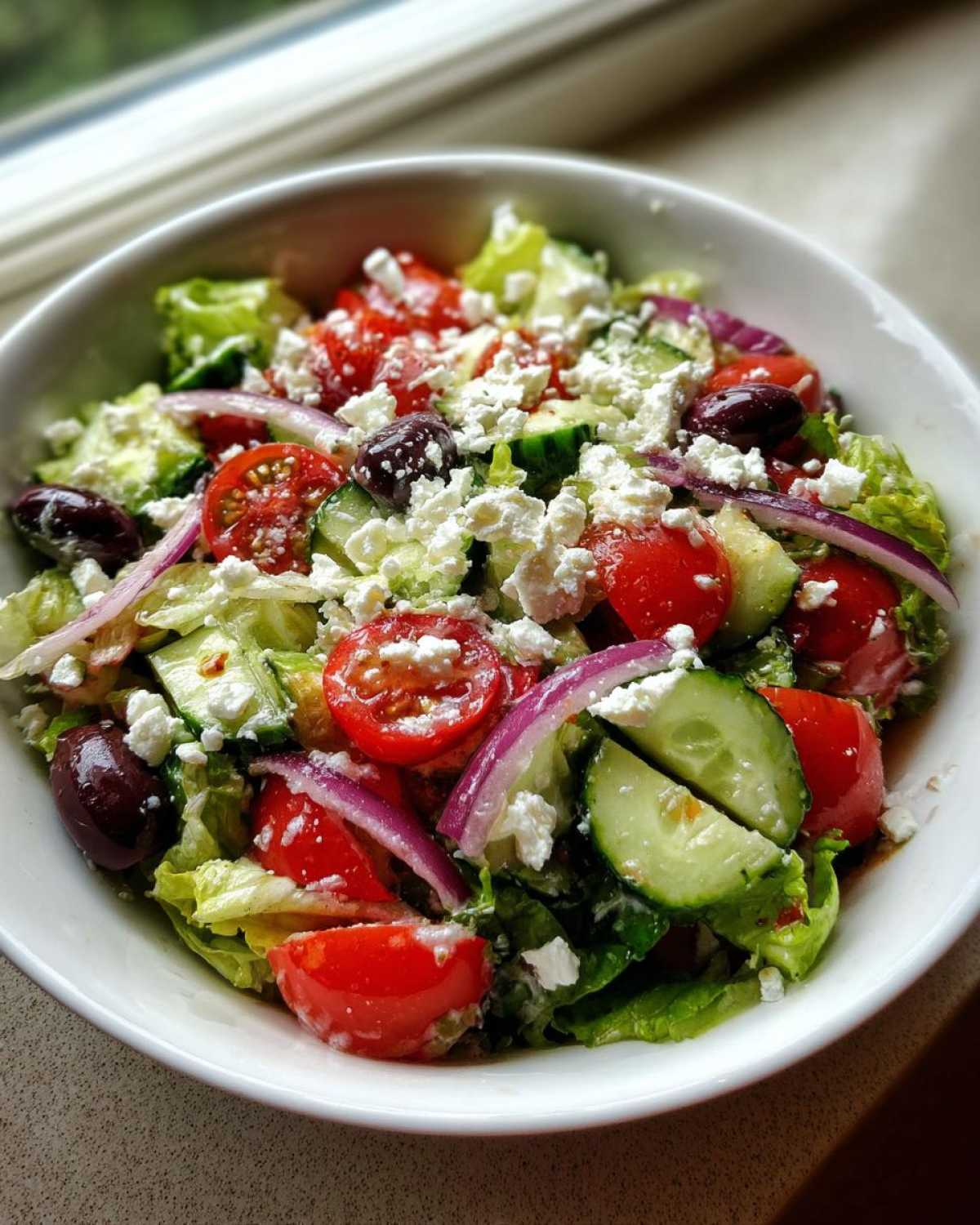 Classic Greek Salad with Homemade Dressing - detail 2