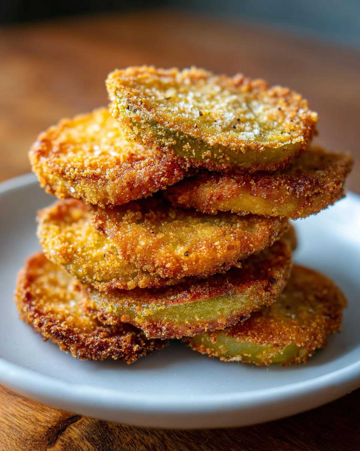 Crispy Fried Green Tomatoes (Southern Appetizer) - detail 1
