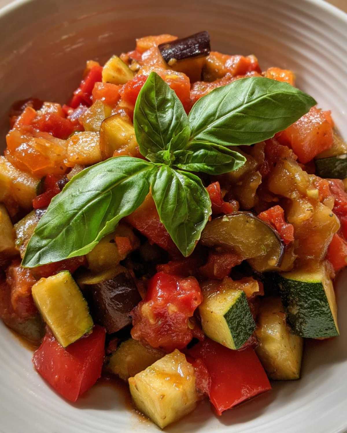 Easy Summer Ratatouille (Garden Vegetable Stew) - detail 2