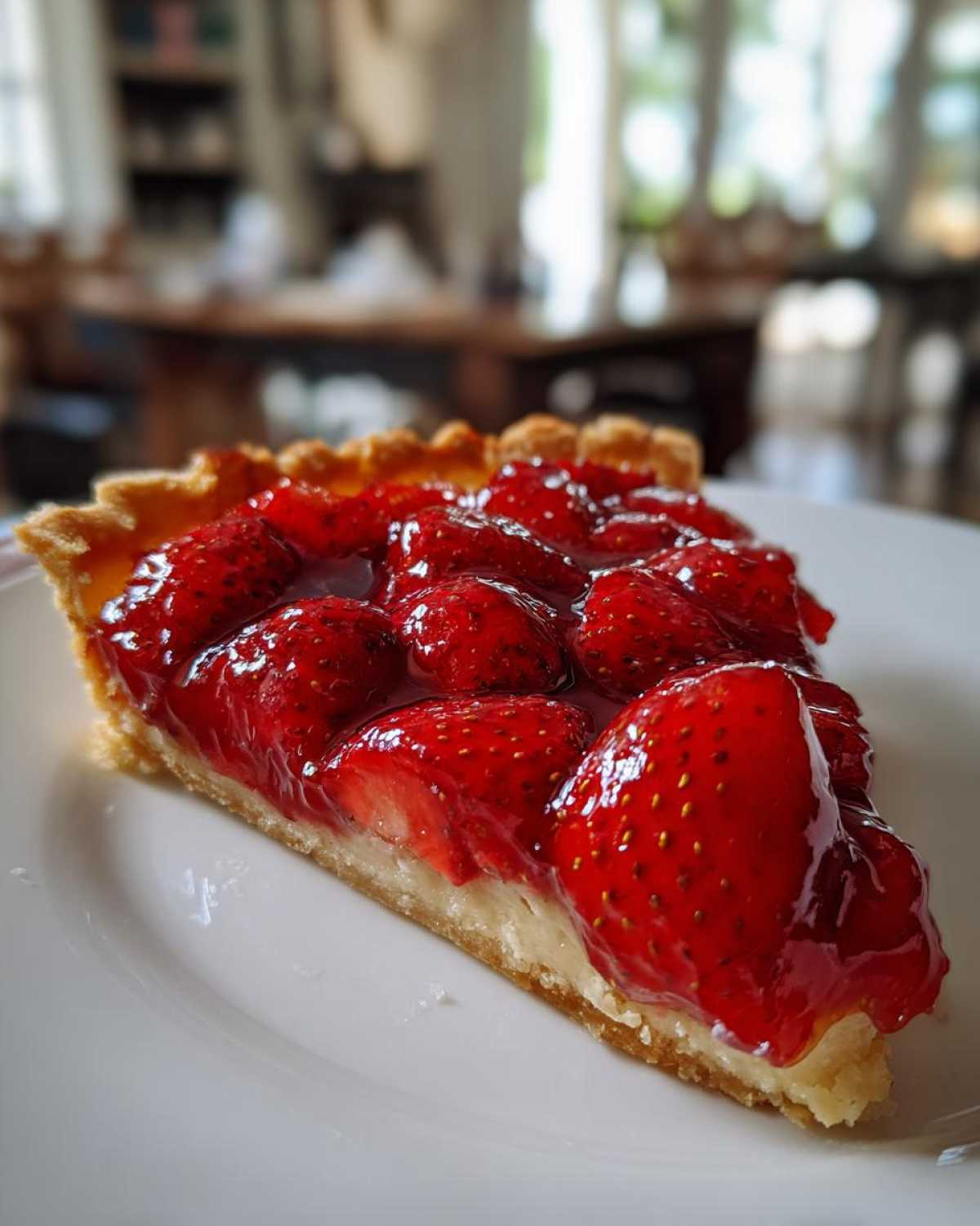 Fresh Strawberry Pie (Glazed Summer Pie) - detail 1
