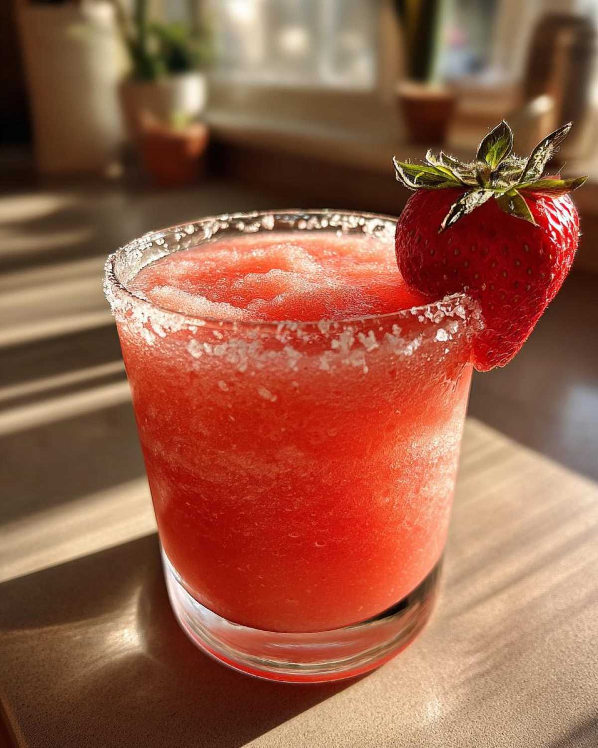 Frozen Strawberry Margarita (Easy Summer Cocktail) - detail 2