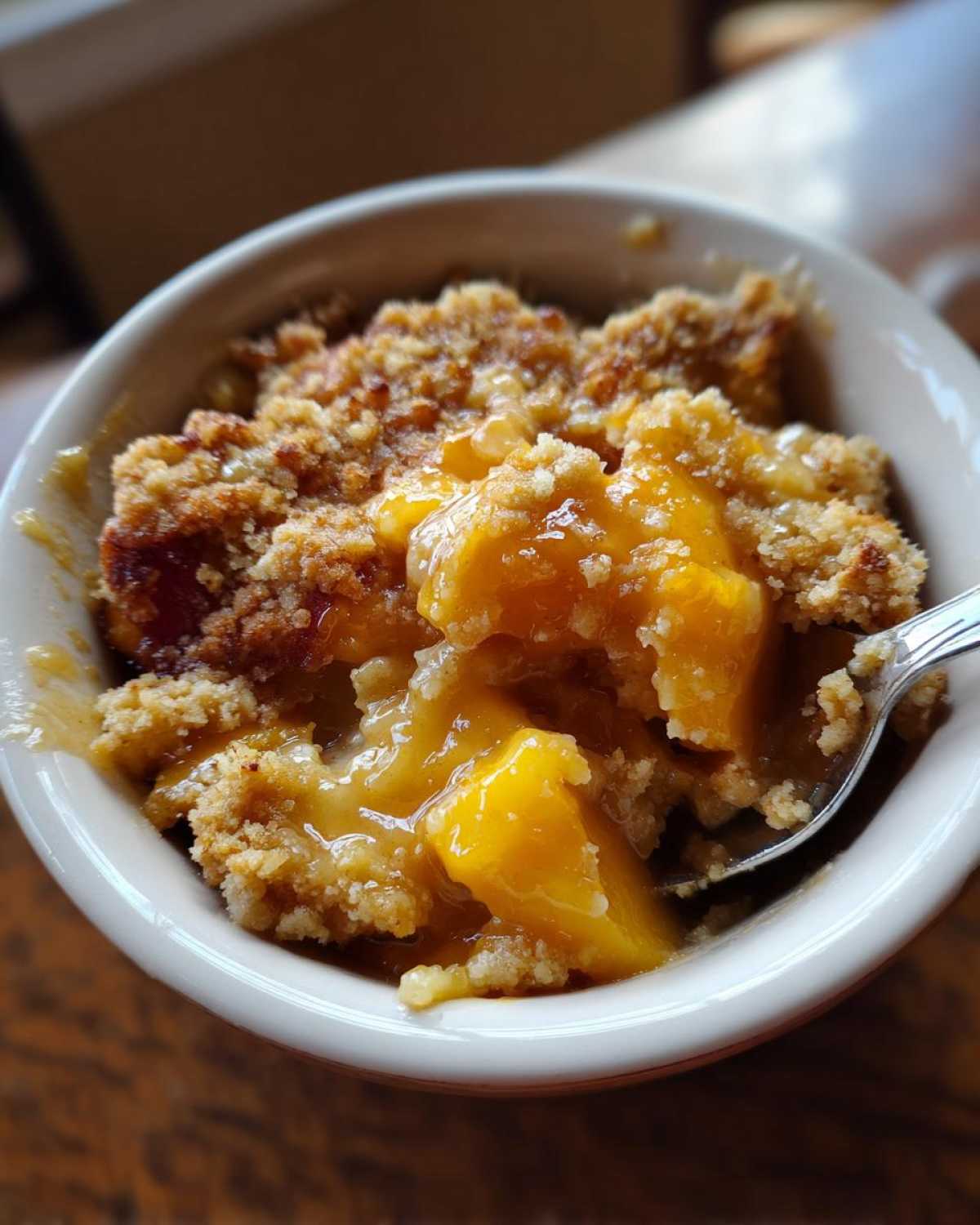 Gluten-Free Peach Crisp (Almond Flour Topping) - detail 1