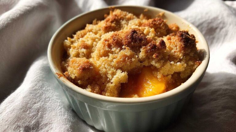 Gluten-Free Peach Crisp (Almond Flour Topping)