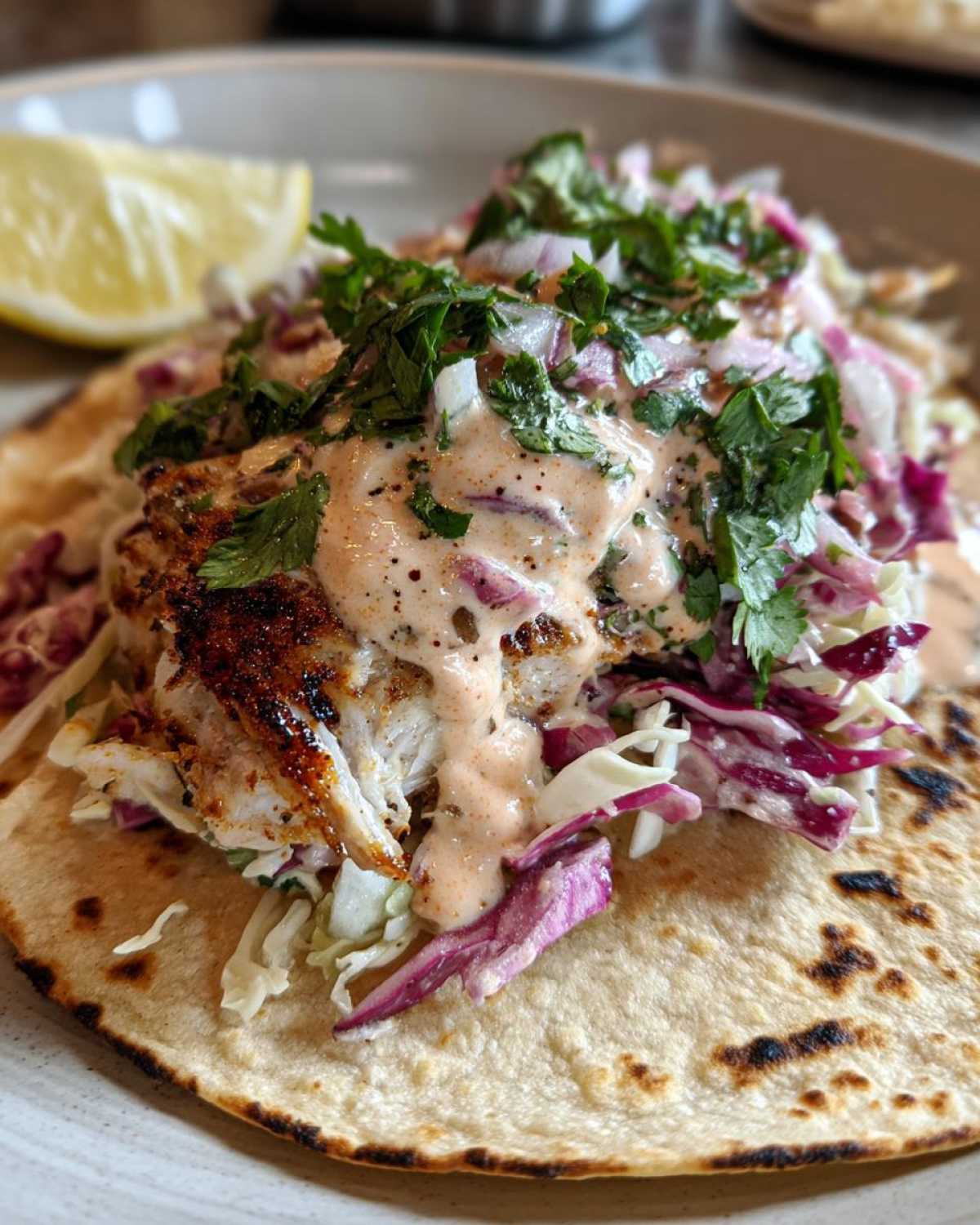 Grilled Fish Tacos with Chipotle Crema - detail 1