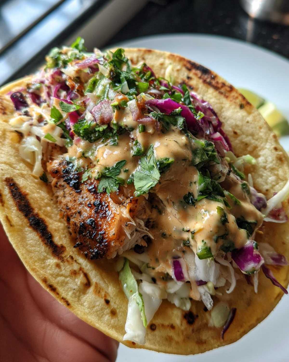 Grilled Fish Tacos with Chipotle Crema - detail 3