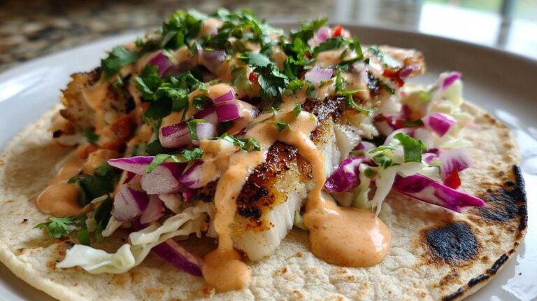 Grilled Fish Tacos with Chipotle Crema