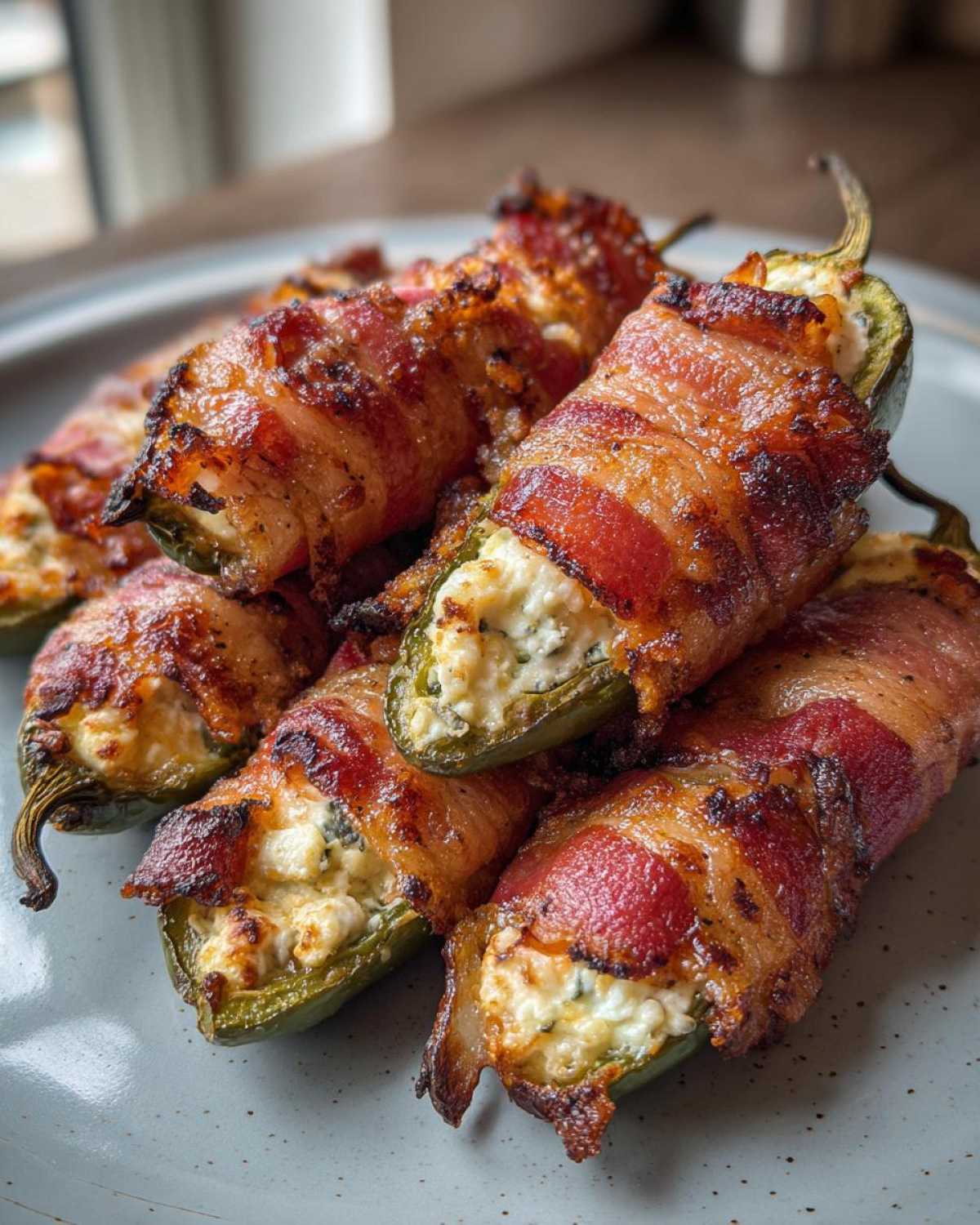 Grilled Jalapeño Poppers (Stuffed & Bacon-Wrapped) - detail 2