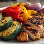 Grilled Lemon Herb Chicken & Veggies (Light Summer Dinner)