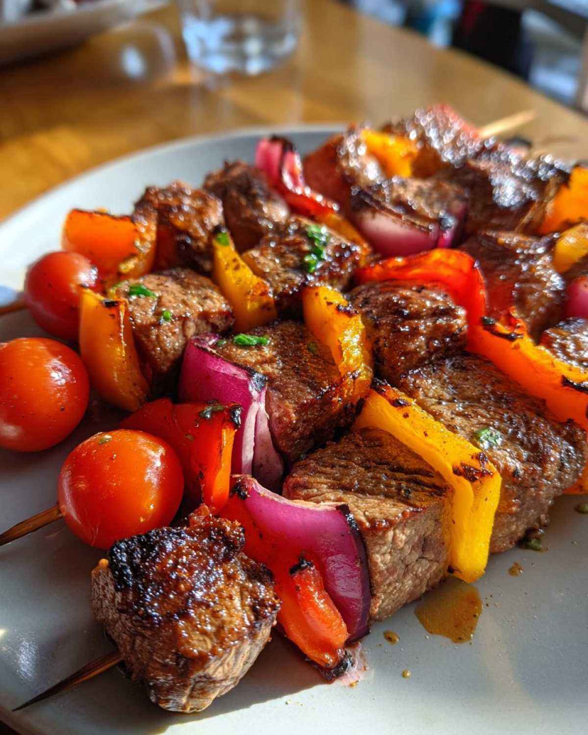 Grilled Steak Kebabs with Vegetables - detail 2
