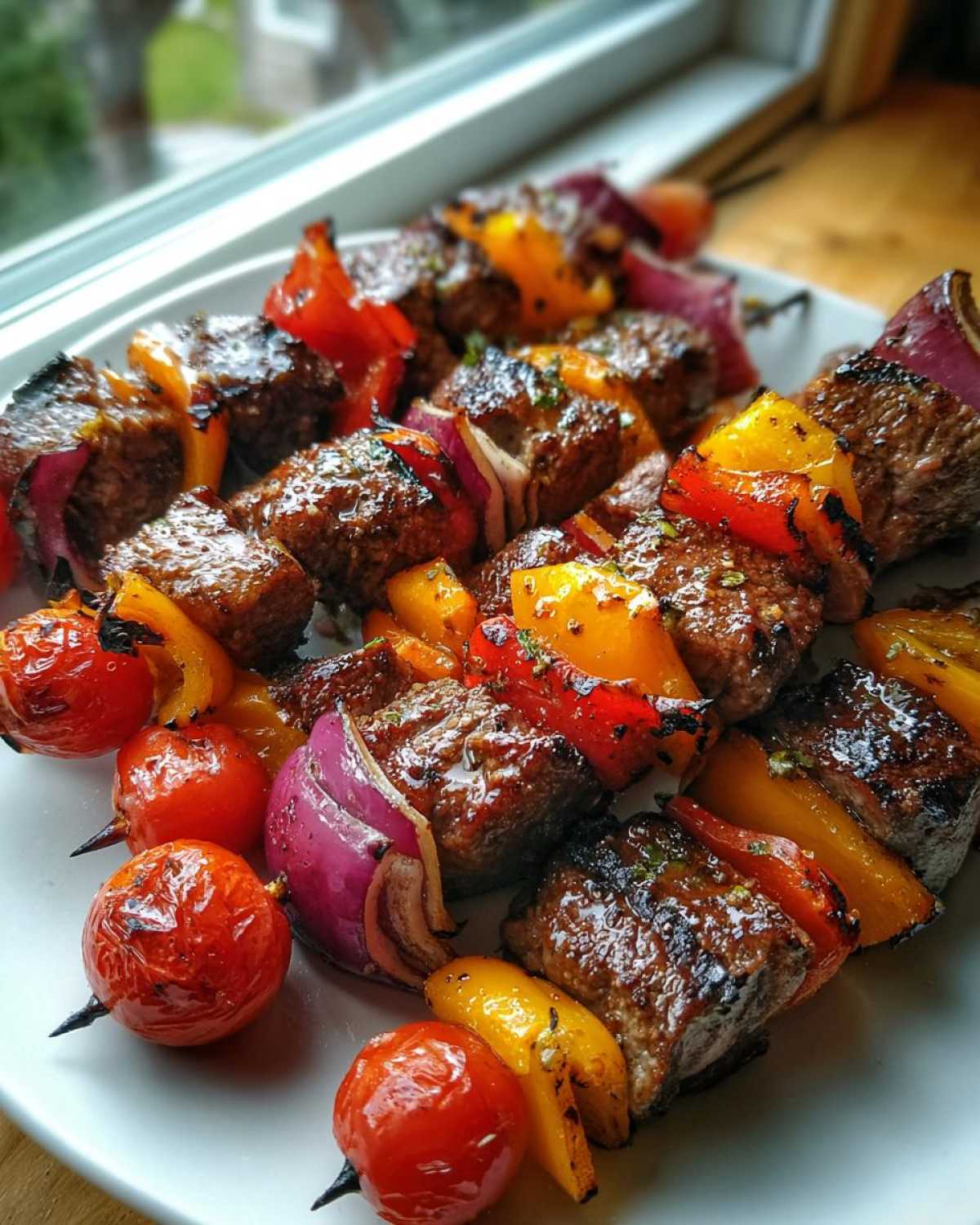 Grilled Steak Kebabs with Vegetables - detail 3
