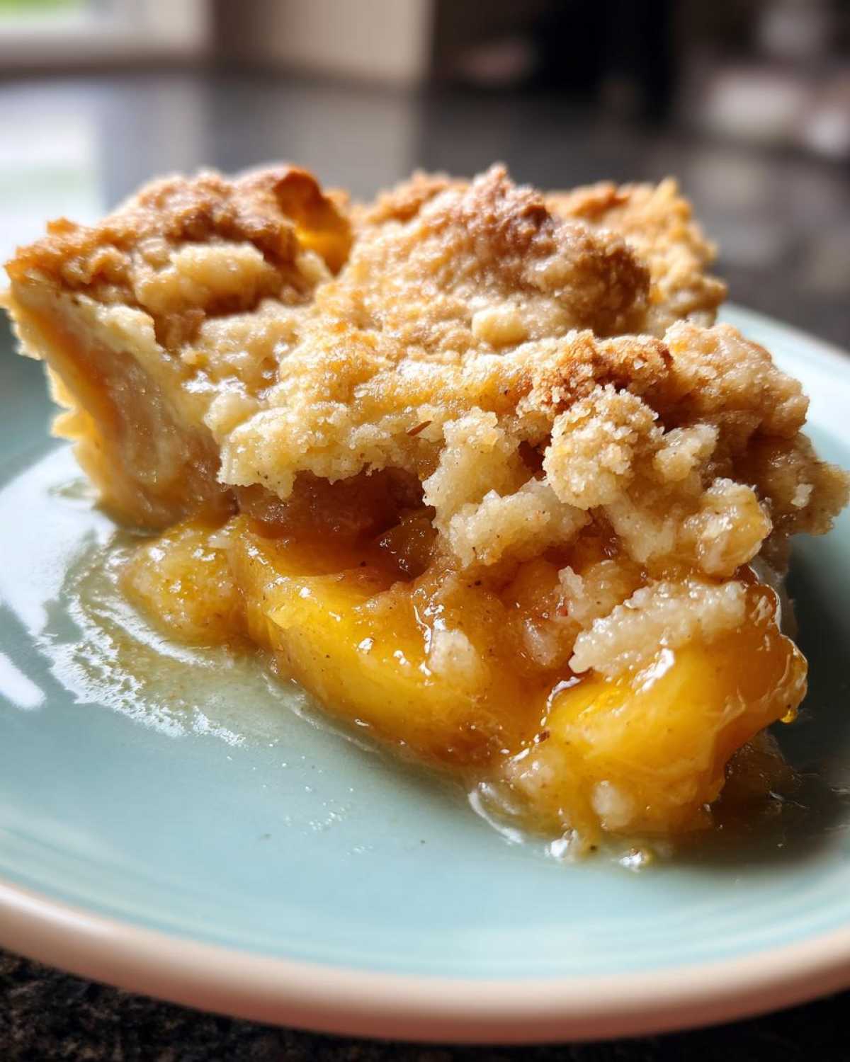 Homemade Peach Cobbler (with Fresh Peaches) - detail 3