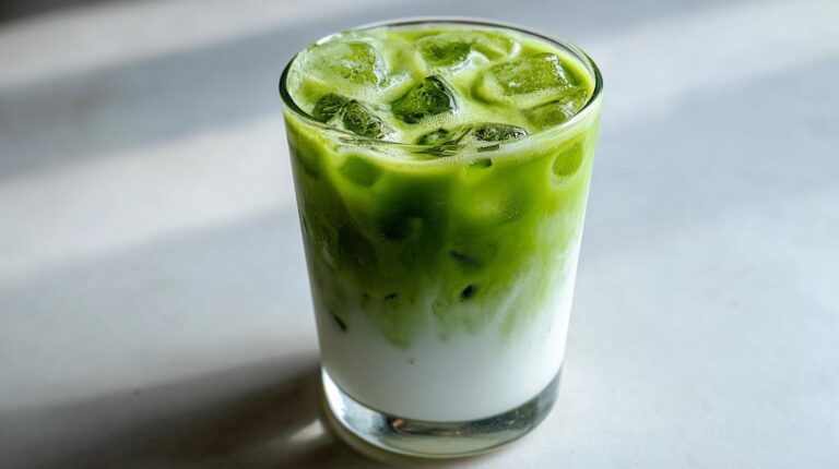 Iced Matcha Latte with Coconut Milk