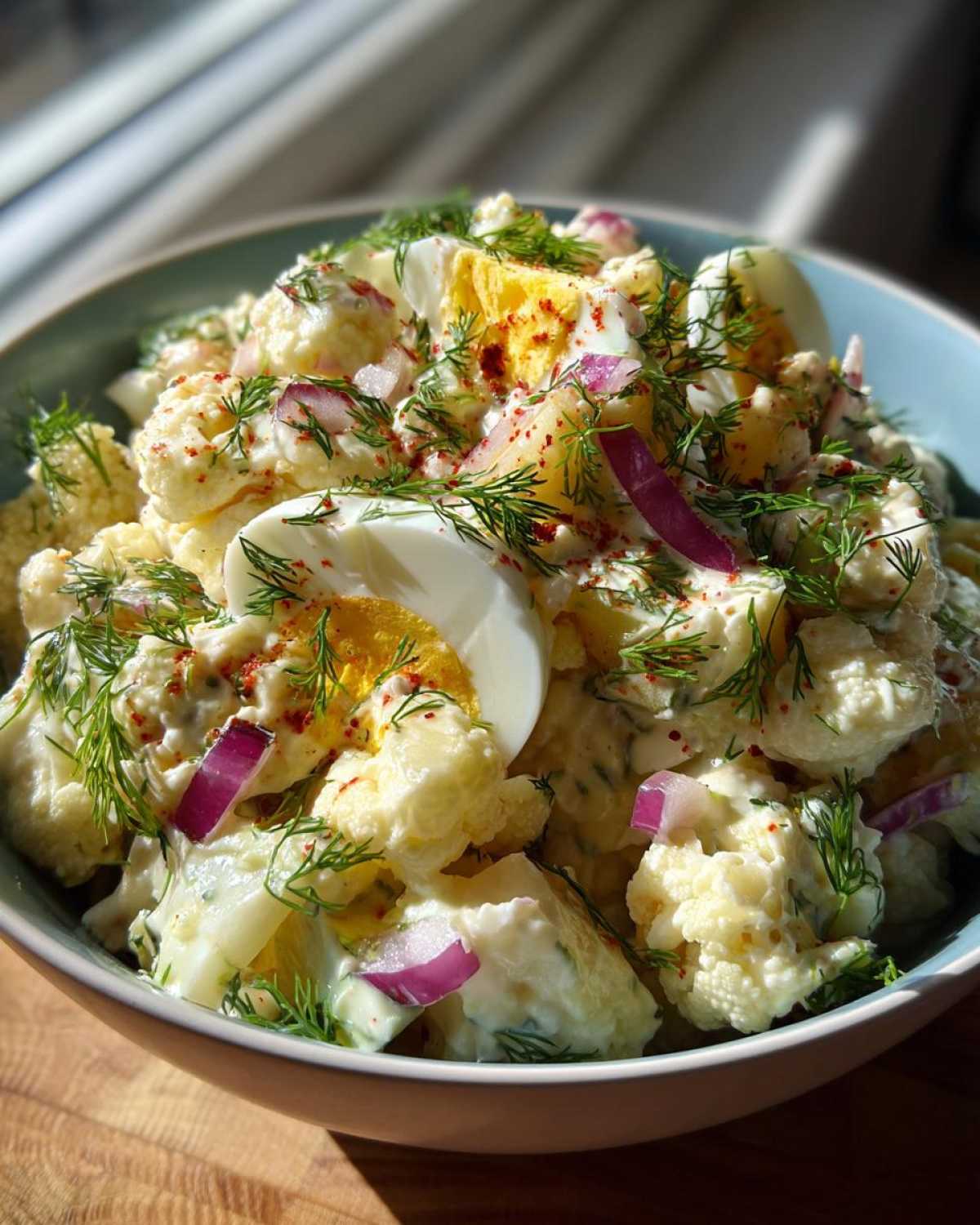 Keto Cauliflower “Potato” Salad (Low-Carb Summer Side) - detail 2