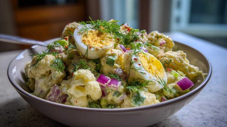 Keto Cauliflower “Potato” Salad (Low-Carb Summer Side)