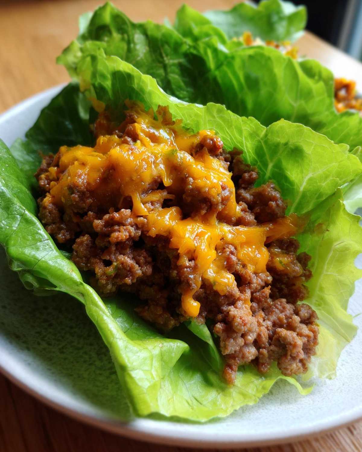 Keto Cheeseburger Lettuce Wraps (Low-Carb Burger) - detail 2