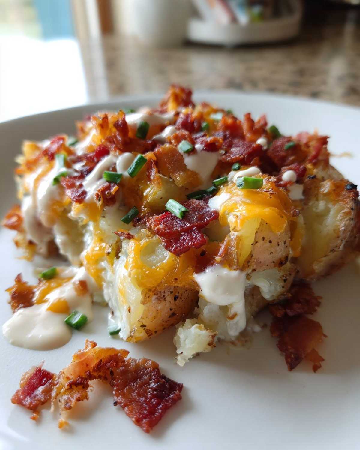 Loaded Baked Potato Salad (with Bacon & Cheddar) - detail 1