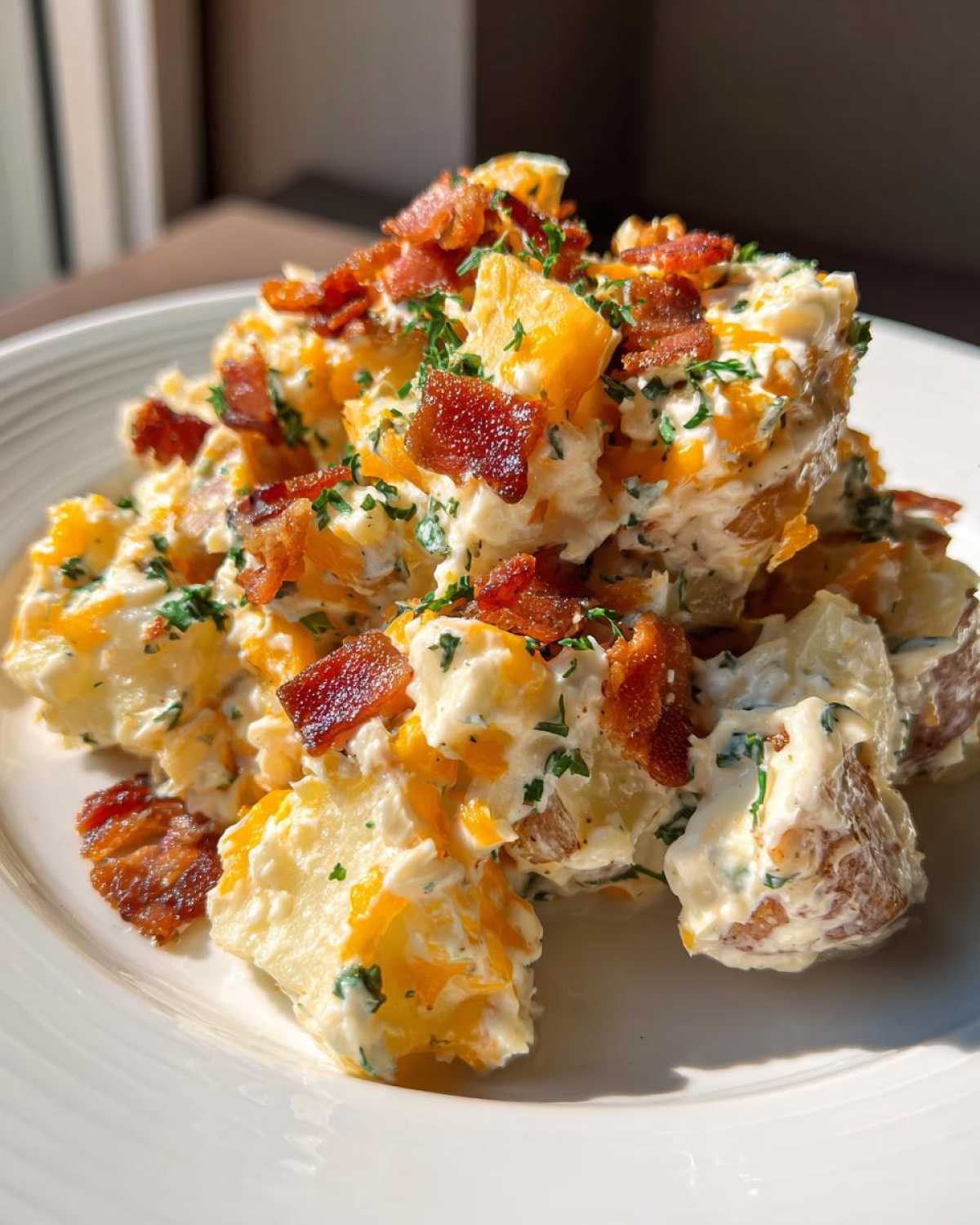 Loaded Baked Potato Salad (with Bacon & Cheddar) - detail 3