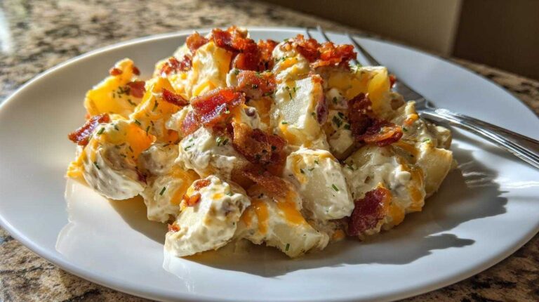 Loaded Baked Potato Salad (with Bacon & Cheddar)