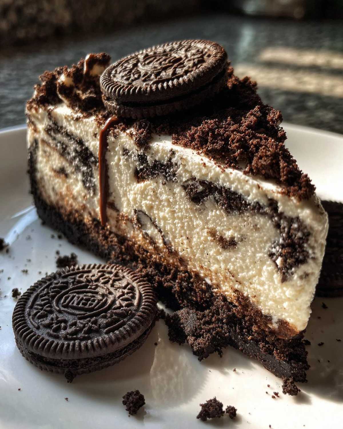 Oreo Ice Cream Cake (No-Bake Frozen Dessert) - detail 1