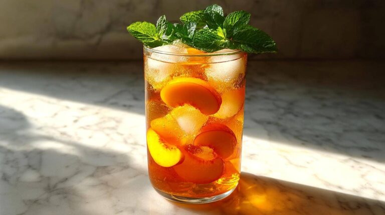 Peach Iced Tea (Cold Brewed Summer Tea)