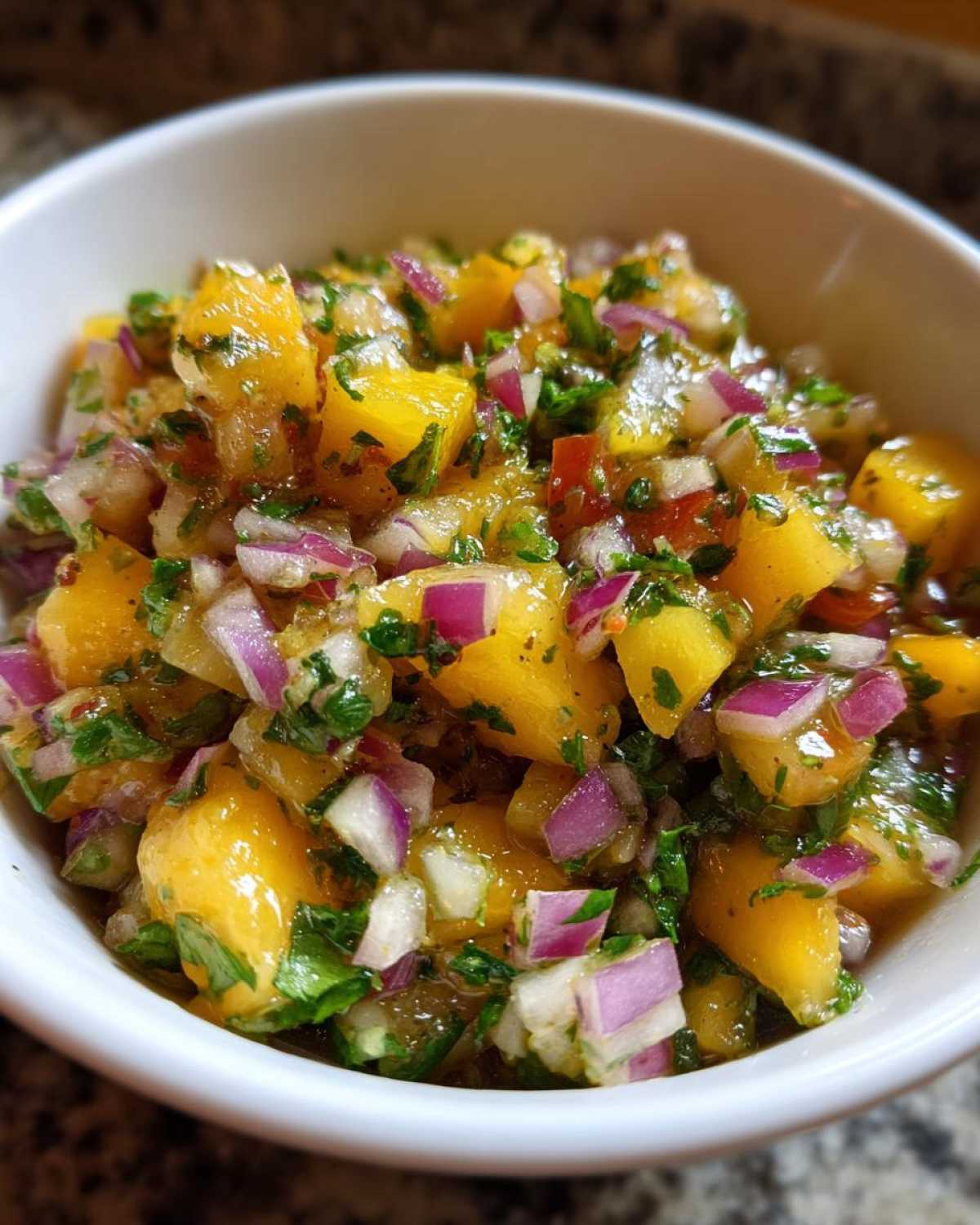 Peach Mango Salsa (Fresh Summer Appetizer) - detail 2