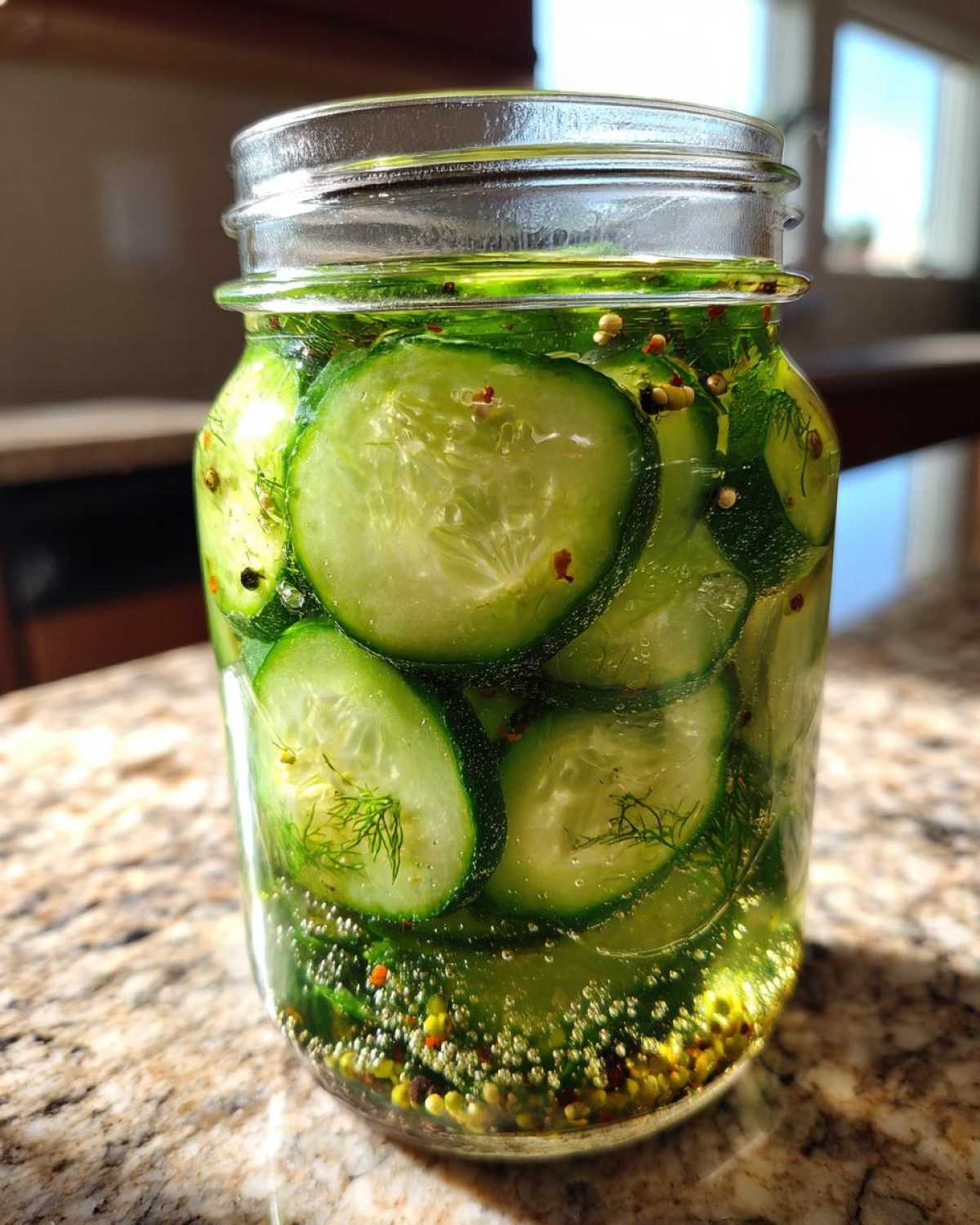 Quick Pickled Cucumbers (Refrigerator Pickles) - detail 1
