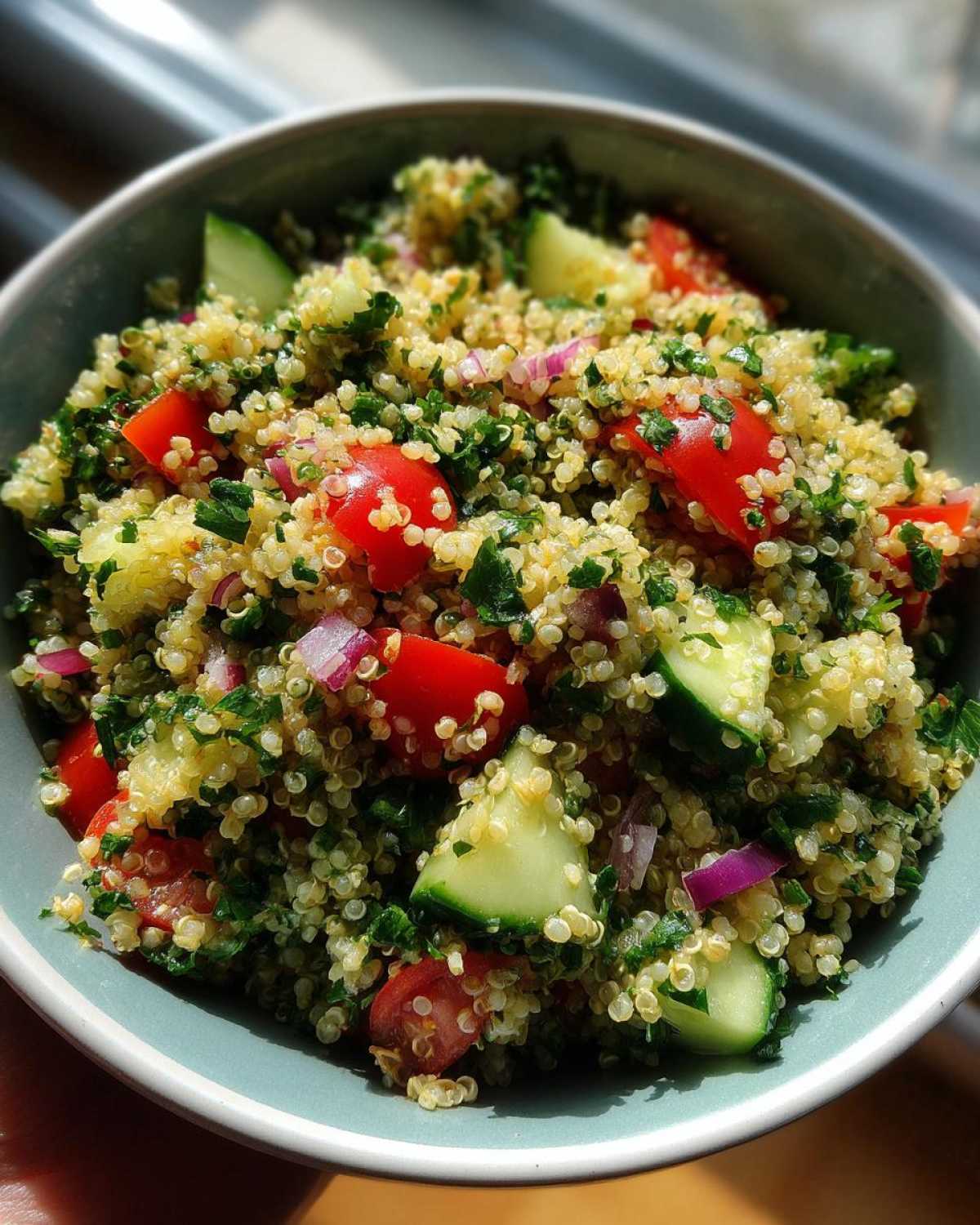 Quinoa Tabbouleh Salad (Light Mediterranean Side) - detail 3