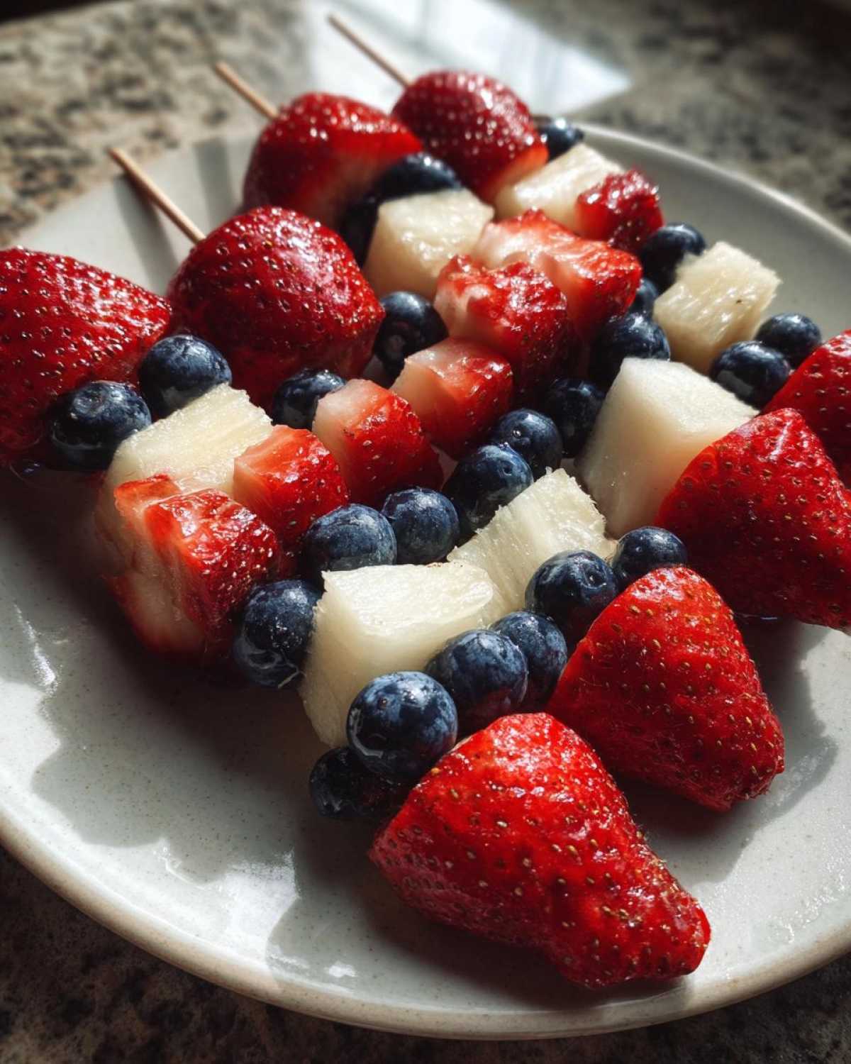 Red, White & Blue Fruit Skewers (Patriotic Healthy Snack) - detail 3
