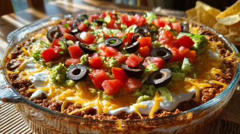 Seven-Layer Taco Dip (Party Appetizer)