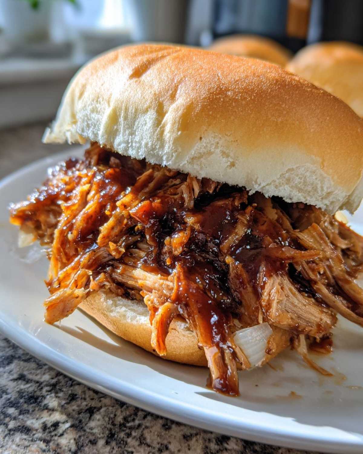 Slow Cooker BBQ Pulled Pork Sandwiches (Crock Pot Recipe) - detail 2