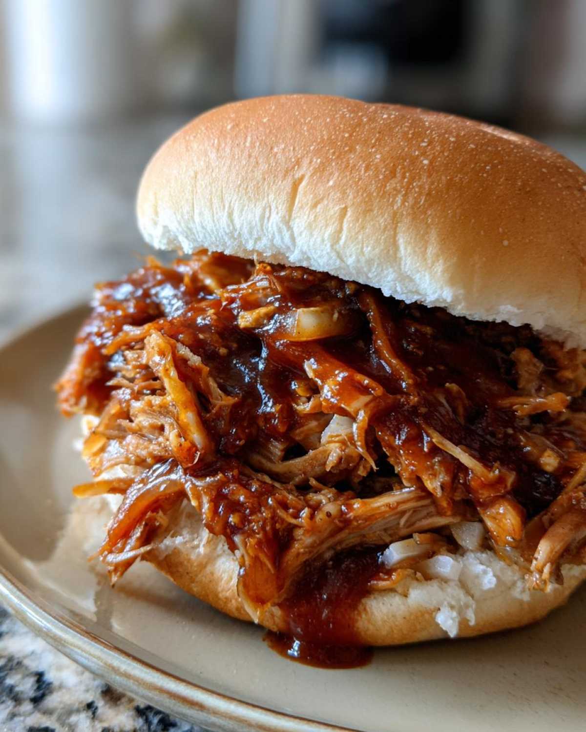 Slow Cooker BBQ Pulled Pork Sandwiches (Crock Pot Recipe) - detail 3