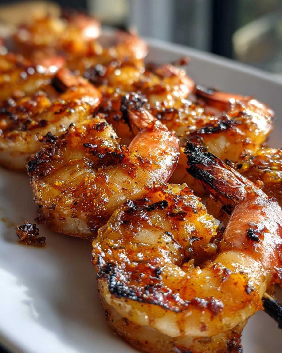 Spicy Grilled Shrimp Skewers (BBQ Appetizer) - detail 1
