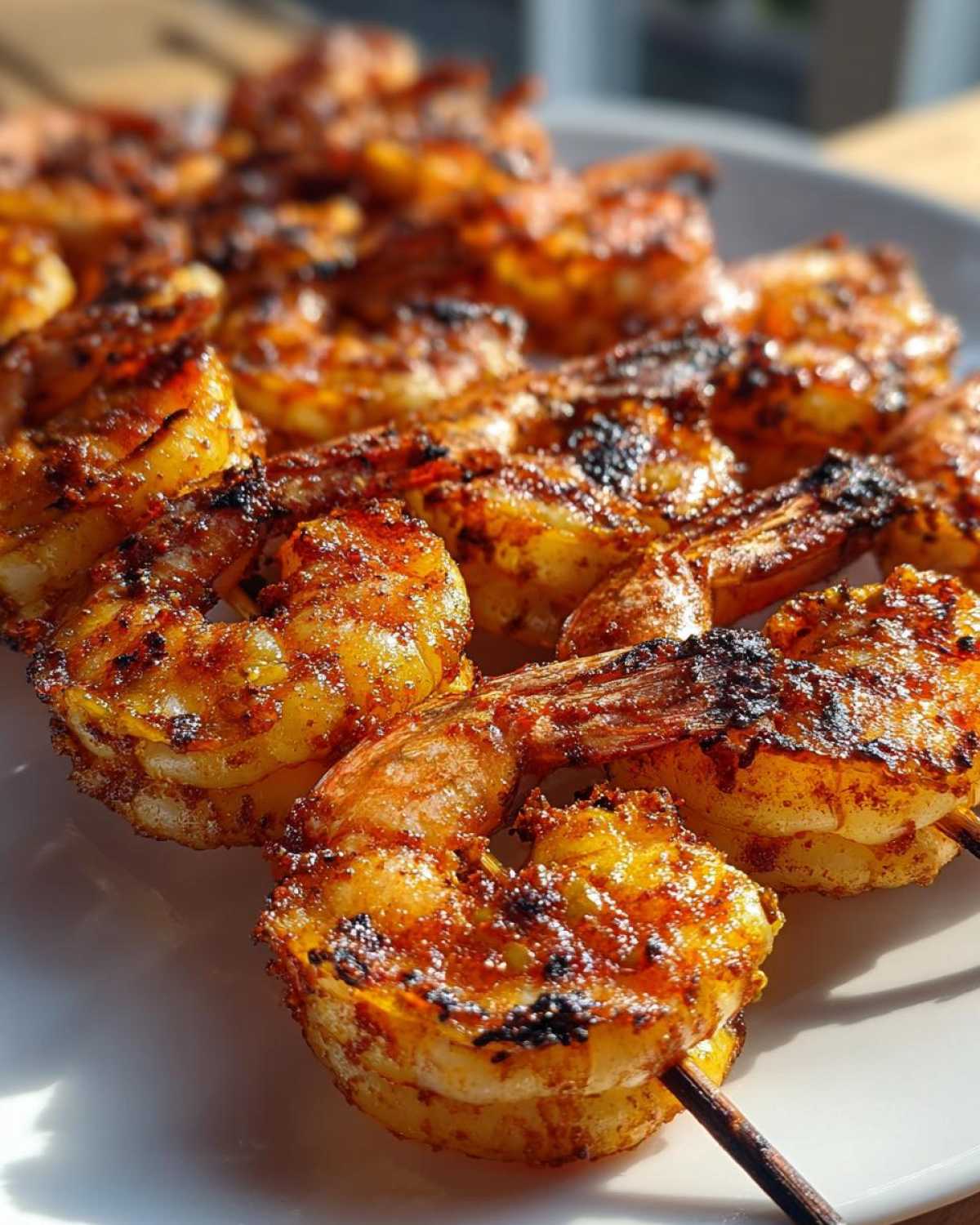 Spicy Grilled Shrimp Skewers (BBQ Appetizer) - detail 2