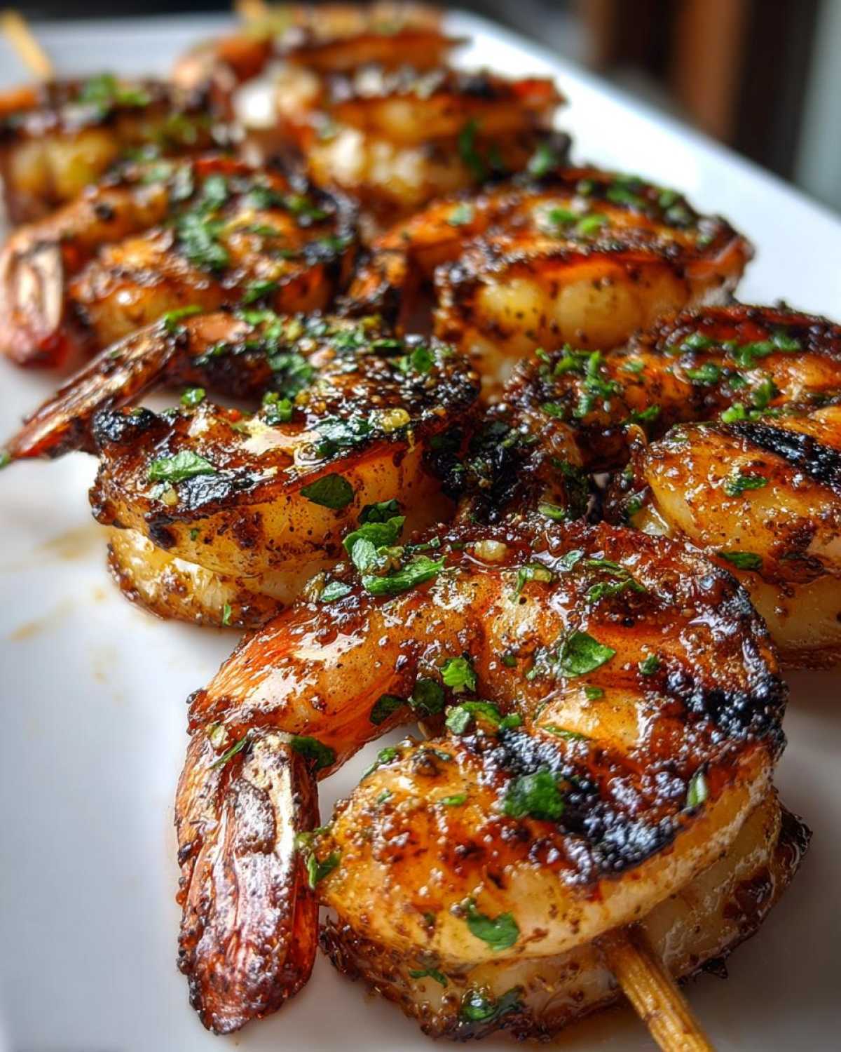 Spicy Grilled Shrimp Skewers (BBQ Appetizer) - detail 3