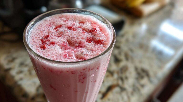 Strawberry Milkshake (Homemade & Creamy)