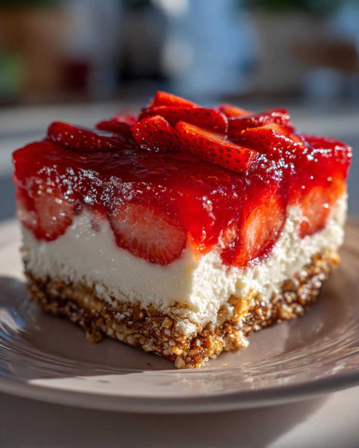 Strawberry Pretzel Salad (Retro Summer Dessert) - detail 3