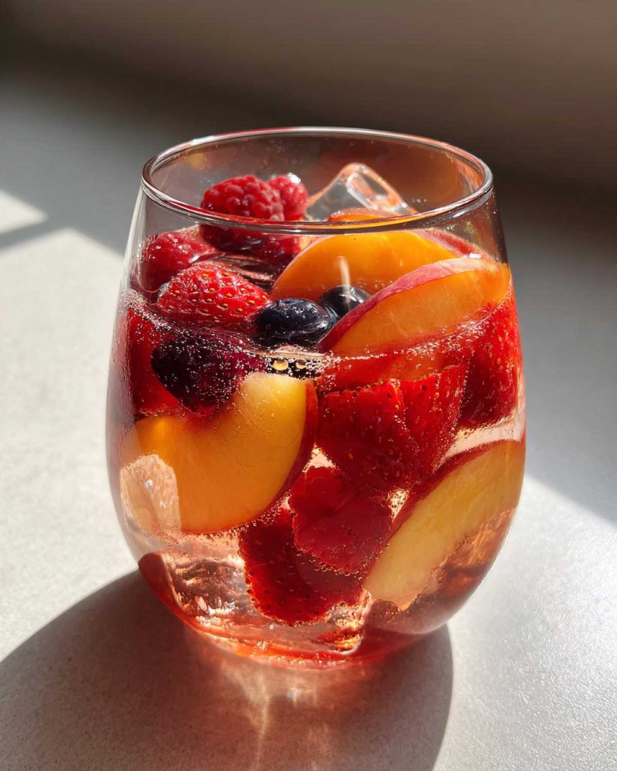 Summer Fruit Sangria (Peach & Berry Sangria) - detail 1