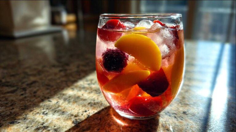 Summer Fruit Sangria (Peach & Berry Sangria)