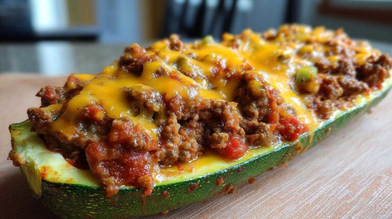 Taco Stuffed Zucchini Boats (Low-Carb Summer Meal)