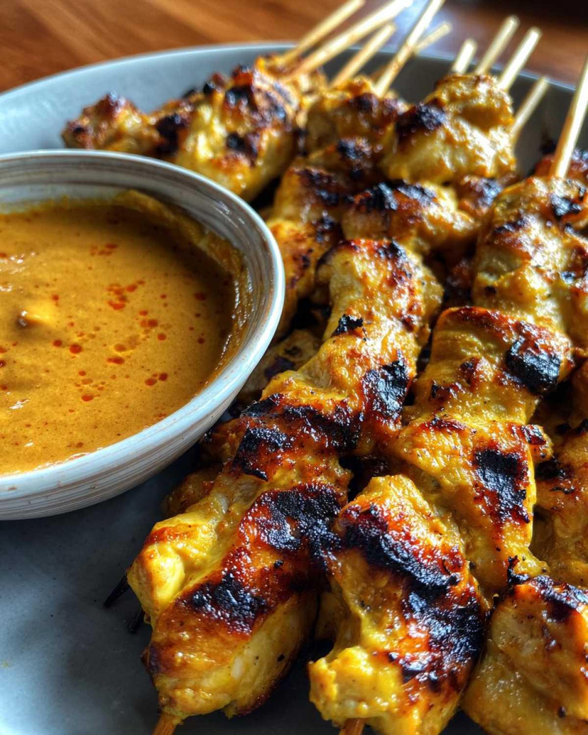 Thai Chicken Satay Skewers (with Peanut Sauce) - detail 3